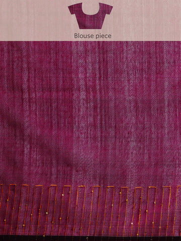 Silk Cotton Sequins Saree with Blouse Piece