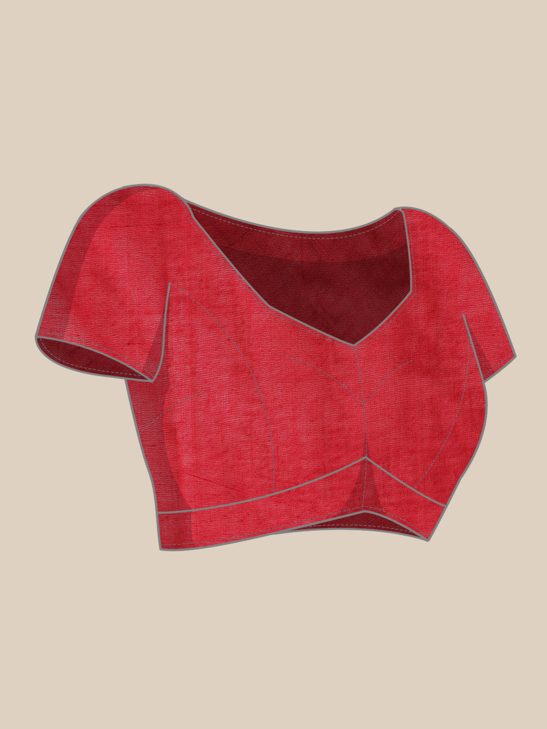 ArtEastri Maroon Magenta Solid Cotton Saree with Blouse piece