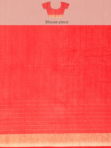 Handloom Zari buti  Jamdani Cotton Saree with blouse piece