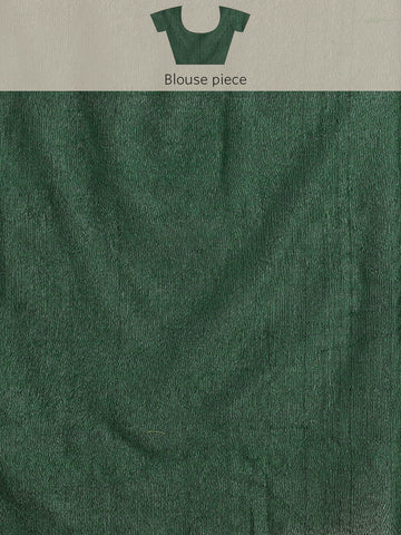 ArtEastri Green Pure Cotton Saree With Blouse Piece