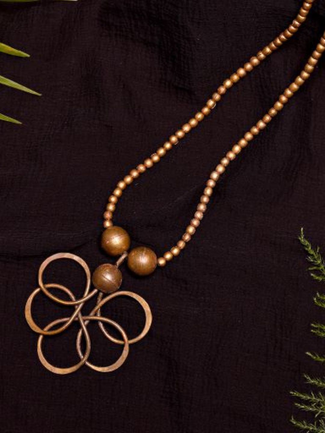 Brass Floral Handmade Necklace