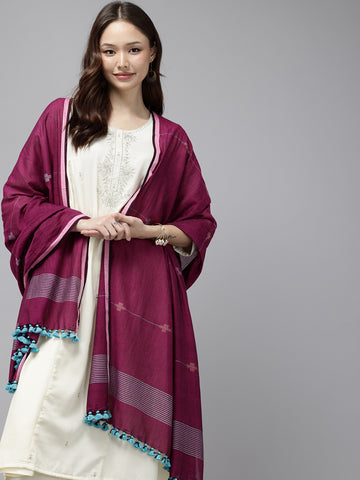 Handloom Jamdani Cotton Dupatta