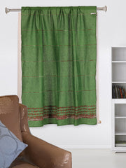 Pickle Green  Khesh Kantha Cotton Curtain