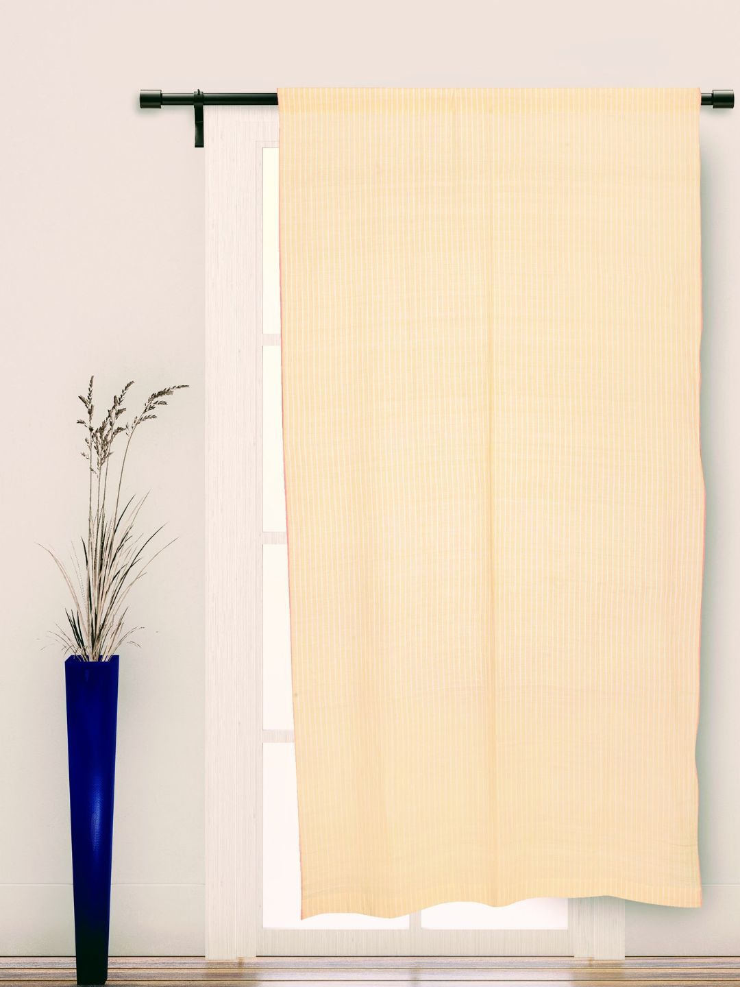 Beige Mul Cotton Door Curtain