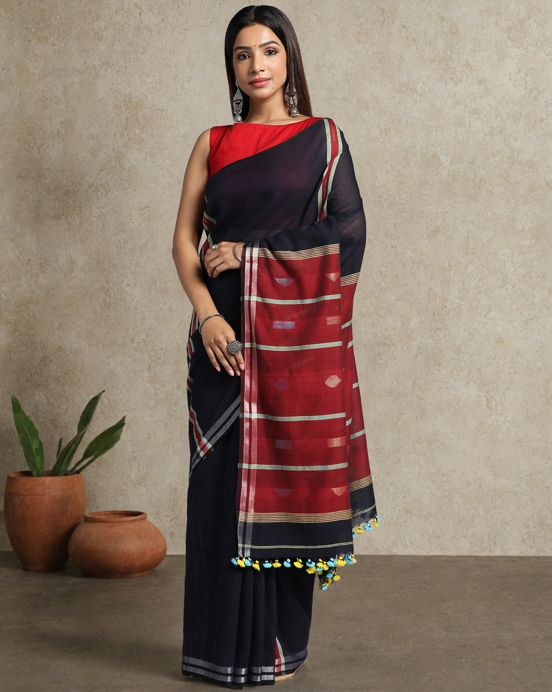 Handloom Jamdani Cotton Saree