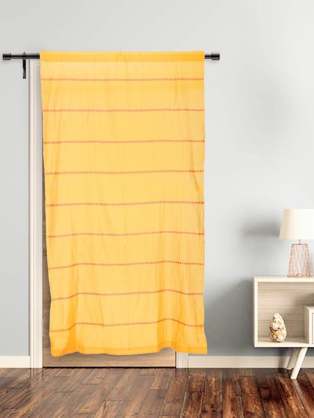 Yellow Silk Cotton  Door Curtain