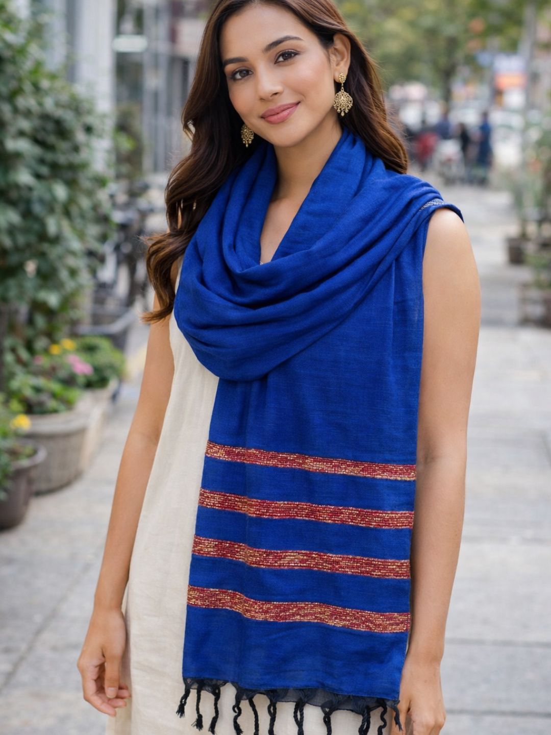 Royal Blue  Khesh Cotton Stole