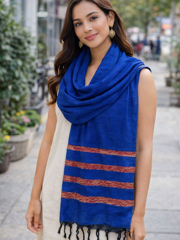 Royal Blue  Khesh Cotton Stole