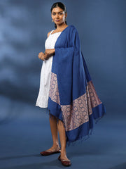 ArtEastri Blue Handwoven Eri Silk Stole