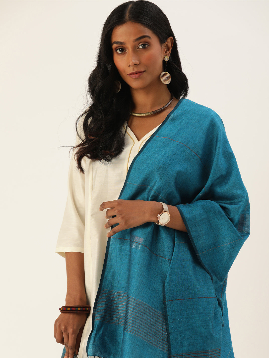 Handloom Jamdani Cotton Stole