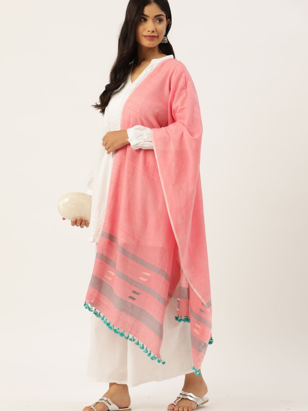 Handloom Jamdani Cotton Stole