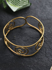 Handmade Brass Swirl Bracelet