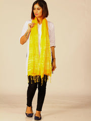 Hand Woven Shibori Cotton  Stole