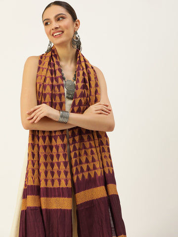 Hand Woven Shibori Silk Dupatta
