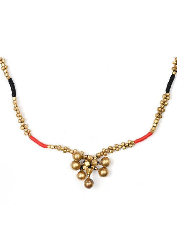 Red Black Handmade Beaded Ball Jewellery Set