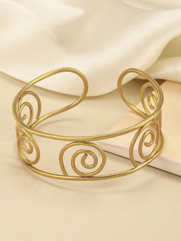 Handmade Brass Swirl Bracelet