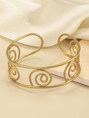 Handmade Brass Swirl Bracelet