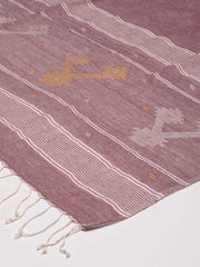 Dusty Pink Jamdani Mul Cotton Dupatta