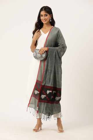 Handloom Jamdani Matka  Silk  Dupatta