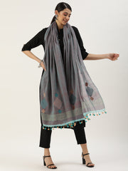 Handcrafted Jamdani Mul Cotton  Dupatta