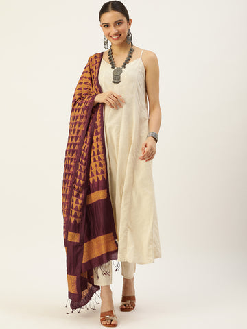 Hand Woven Shibori Silk Dupatta