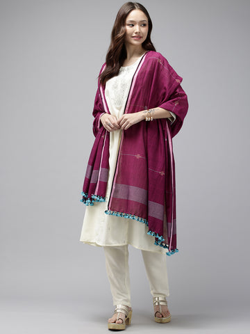 Handloom Jamdani Cotton Dupatta