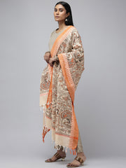 Pure Cotton Madhubani Print Dupatta- Krishna Palki