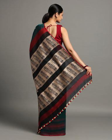 Handloom Cotton Baluchari Saree