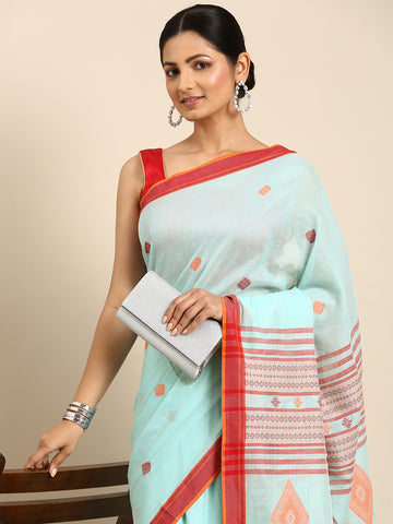 Handwoven Jacquard Weave Pure Cotton Assamese Saree