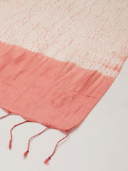 Rose Pink  Woven Shibori Silk Stole for women