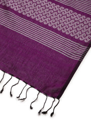 Purple  Assamese Cotton Stole