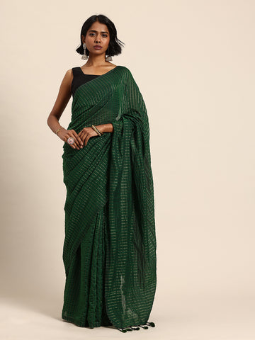 ArtEastri Green Pure Cotton Saree With Blouse Piece