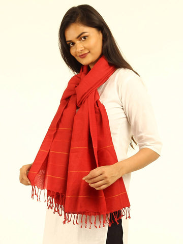 Striped Cotton Wool Stole