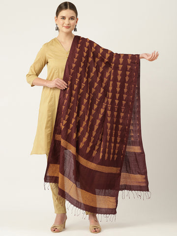 Hand Woven Shibori Silk Dupatta