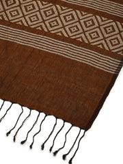 Brown  Assamese Cotton Stole