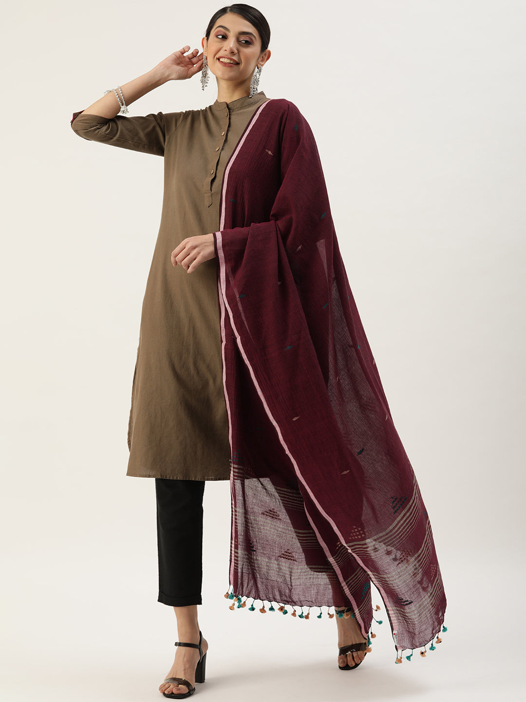 Jamdani Mul Cotton  Dupatta