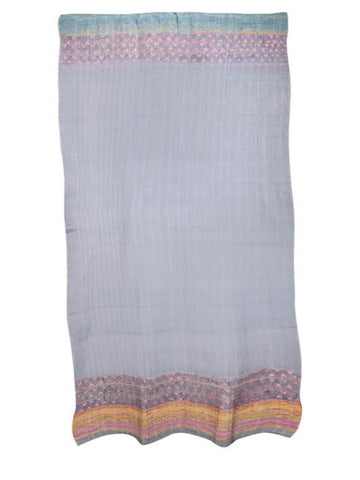 Lavender Pink Khesh Kantha Cotton Door Curtain- single Panel