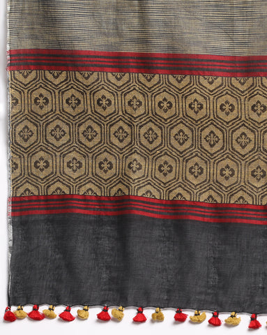 Navy,Yellow  Handloom Tie Dye Fulia Cotton Dupatta