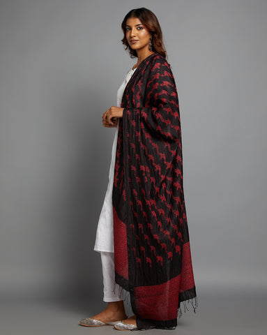 Handloom Silk Shibori Dupatta
