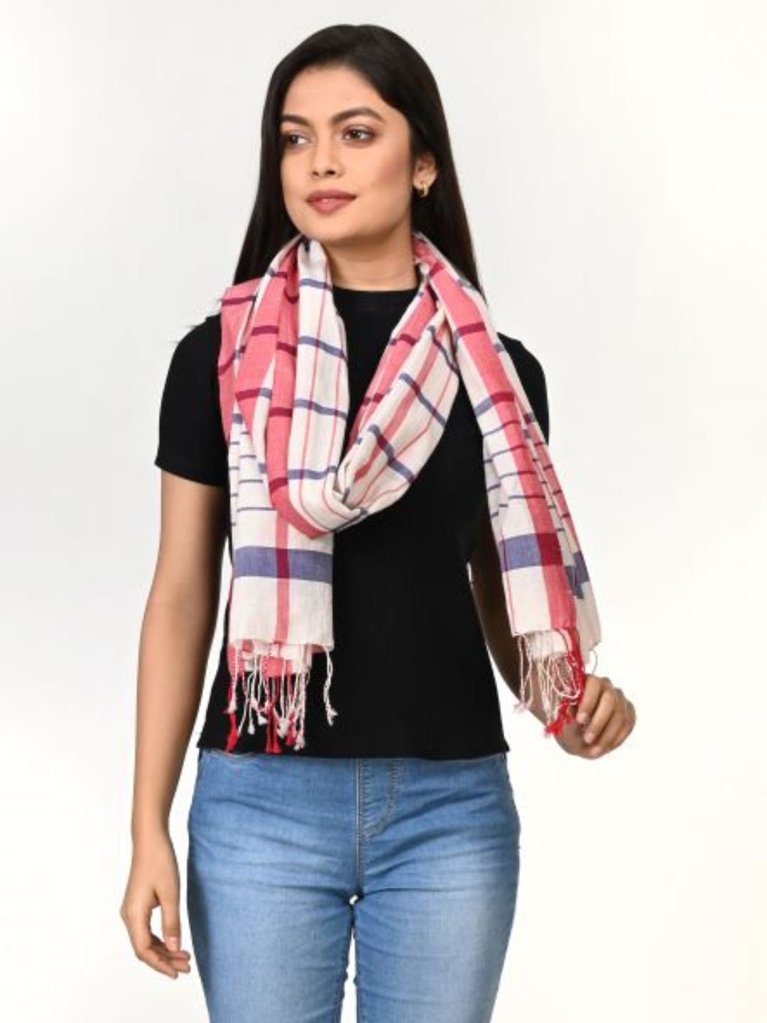 Handloom Jamdani Cotton Stole for women