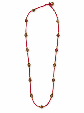 Handmade Red Beaded Necklace