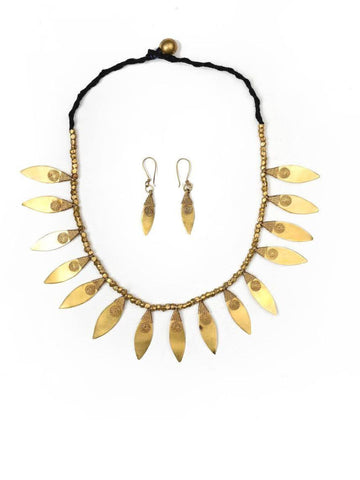 Brass Handmade Beaded Jewellery Set
