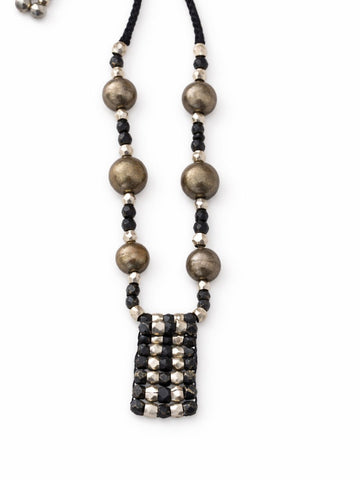 Handmade tribal silver toned neckpiece