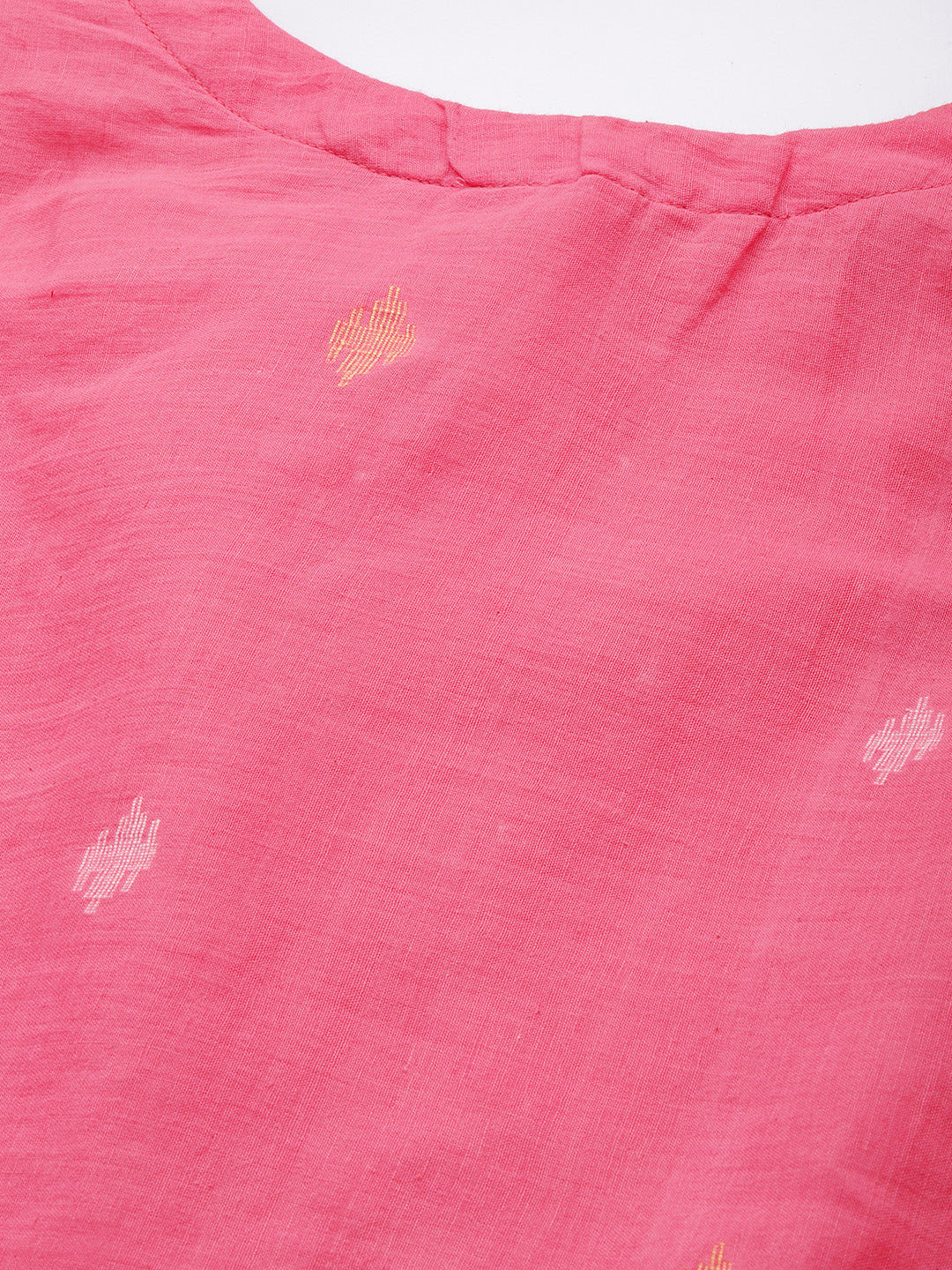 Pink & Cream Handloom Cotton Kurta