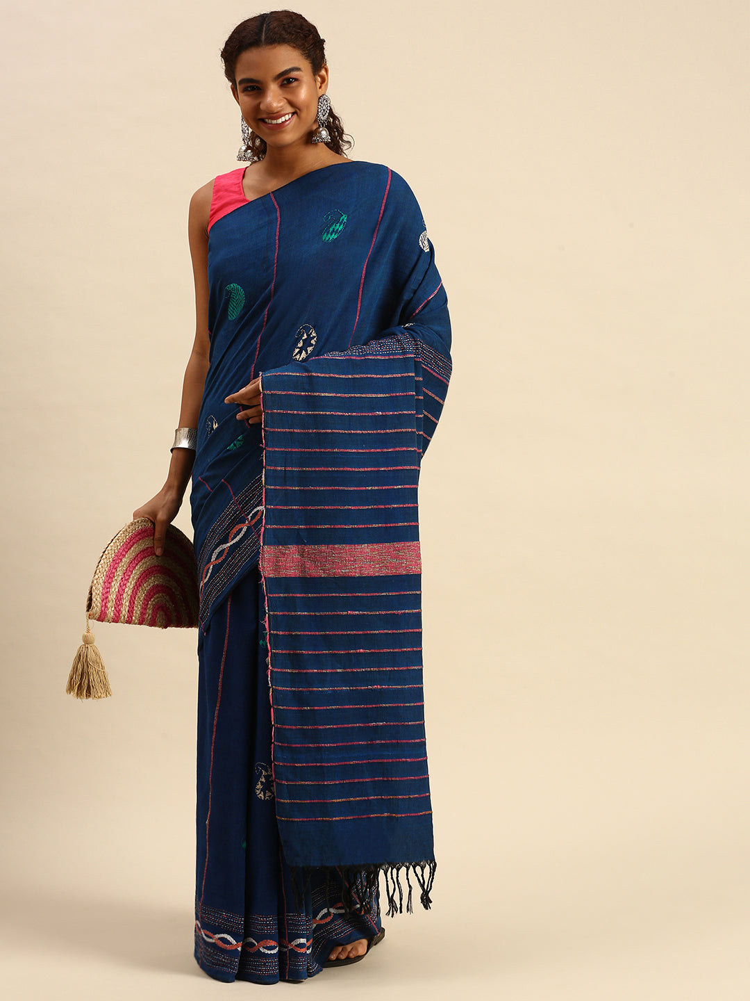 Handloom Khesh Kantha Cotton Saree