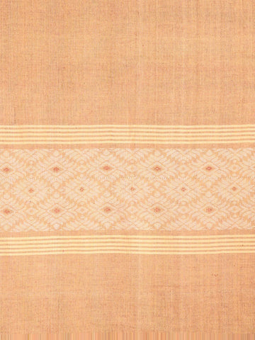 Beige and Cream Cotton Rod Pocket Curtain- single Panel