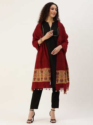Handloom Baluchari  Silk Cotton Dupatta