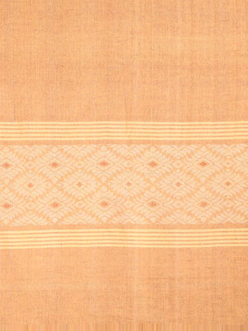 Beige and Cream Cotton Rod Pocket Curtain- single Panel