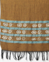 ArtEastri Brown Hand woven Khesh Kantha Cotton Stole