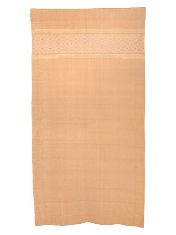 Beige and Cream Cotton Rod Pocket Curtain- single Panel